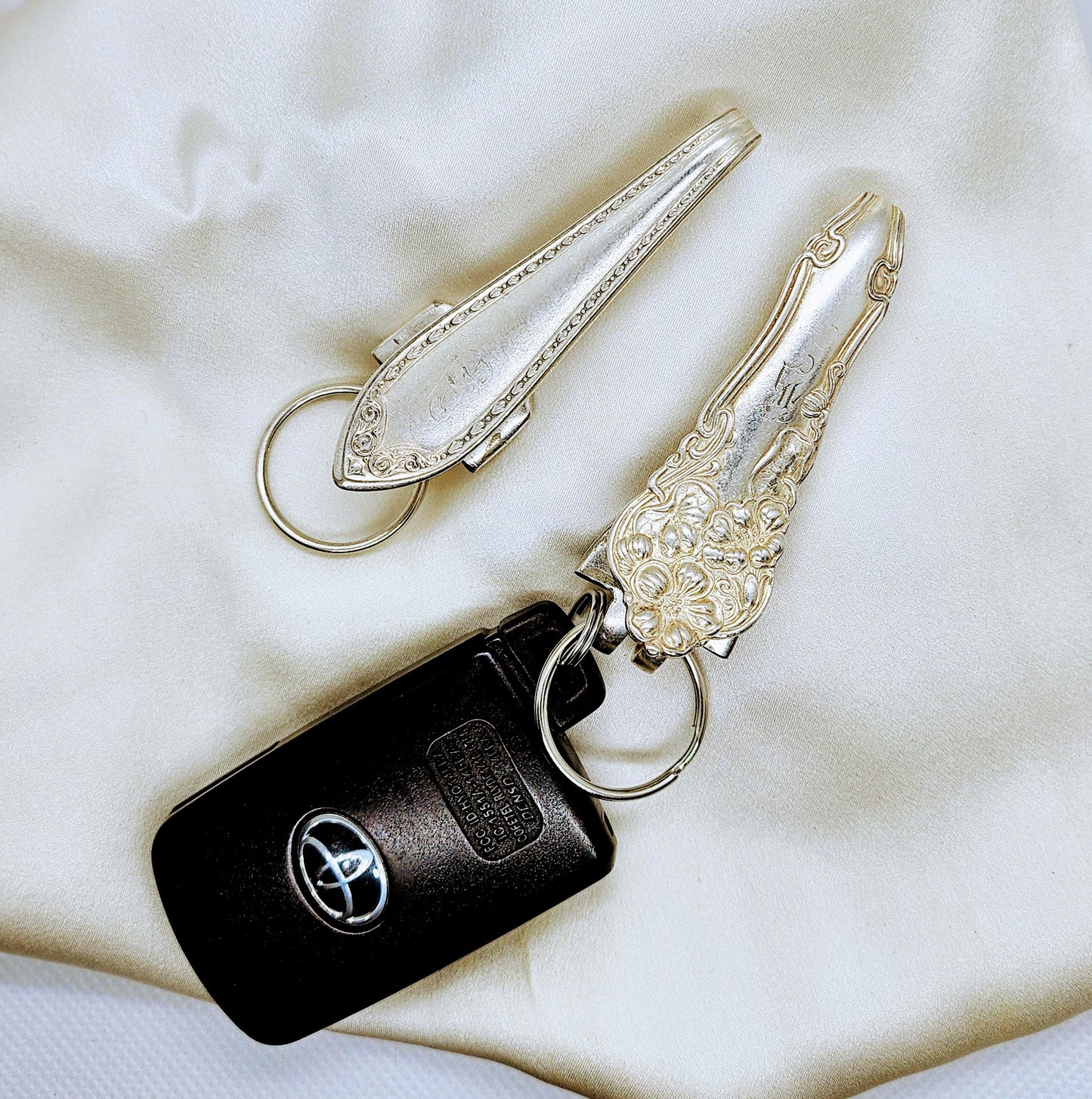 Antique Silver plated keychain